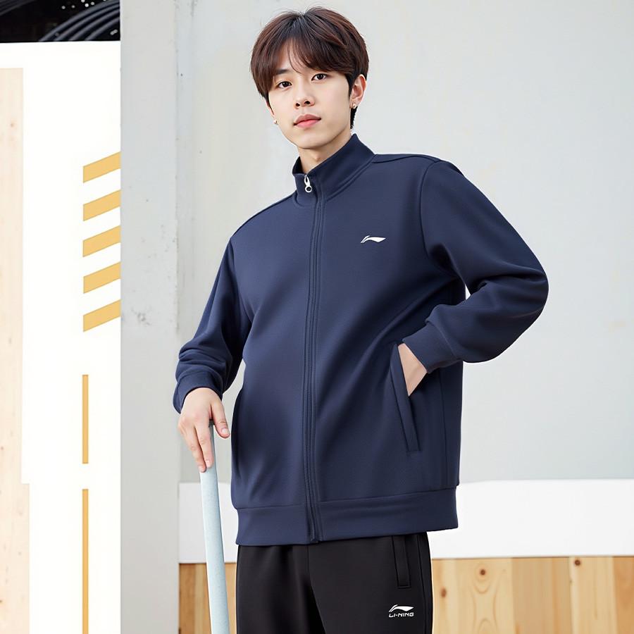 Li Ning Sweatshirts Unisex Midnight Voyage Blue Moderate AWDVG69-2