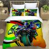 3D-gedrucktes Motorrad-Flotten-VR-46 Bettbezug Kissenbezug Bettwäsche-Set Einzelbett Doppelbett King für Kinder Erwachsene Schlafzimmer