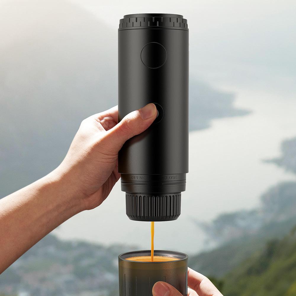 New Portable Wireless Heated Espresso Machine - Fully Automatic for Capsule and Ground Coffee