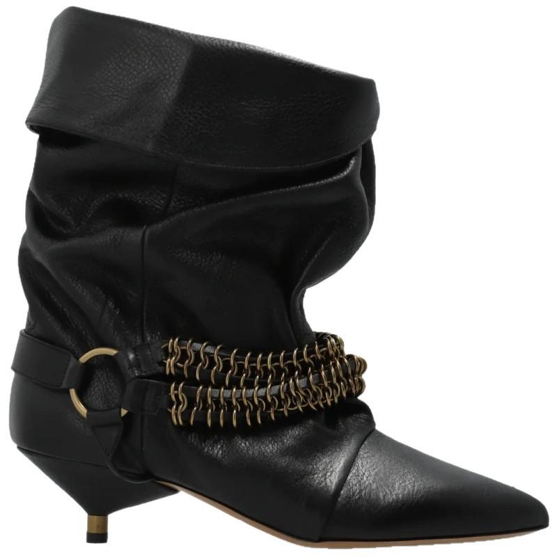 Women's Autumn And Winter High-quality Suede Leather Fashion Ladies Short Boots Pointed High Heels Ankle Boots