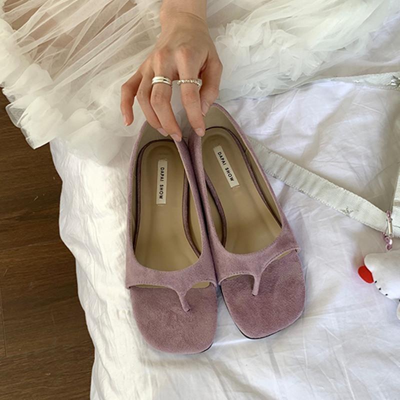 Fashion Bailamos  Summer Women's Flip-Flop Slip-On Flats Open Toe Soft Sandals Comfortable Casual Female Ballerinas Shoes Mujer