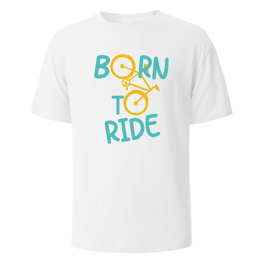 Born To Ride Print TShirt Casual Short sleeved Tops Summer Tees For Men Women 100 Cotton Oneck Oversize Streetwear Basic Top