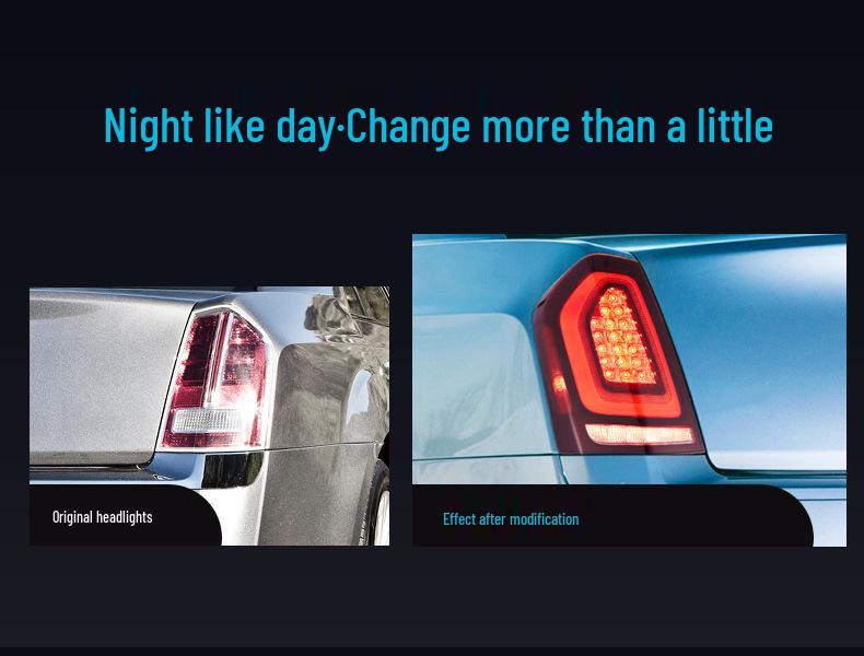 LED Taillight Assembly with Flowing Turn Signal for 11-14 Chrysler 300C