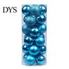 Glossy Matte Glitter Baubles 24 Pcs Small Christmas Ball Ornaments, Mini Shatterproof Plastic Indoor Outdoor Tree Decor Xmas Hanging Decoration