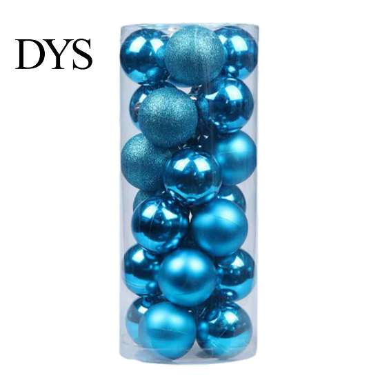 Glossy Matte Glitter Baubles 24 Pcs Small Christmas Ball Ornaments, Mini Shatterproof Plastic Indoor Outdoor Tree Decor Xmas Hanging Decoration