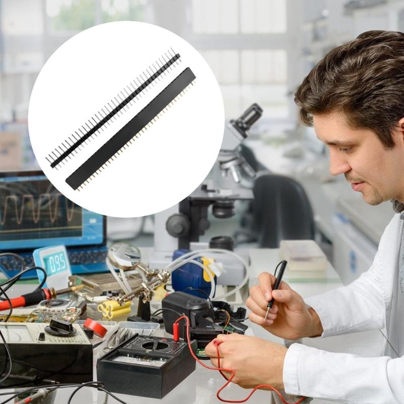 10Pair 40 Pin Straight Header Connectors 2.54 Breakaway PCB Board Pin Header Connectors for Industrial Electronics