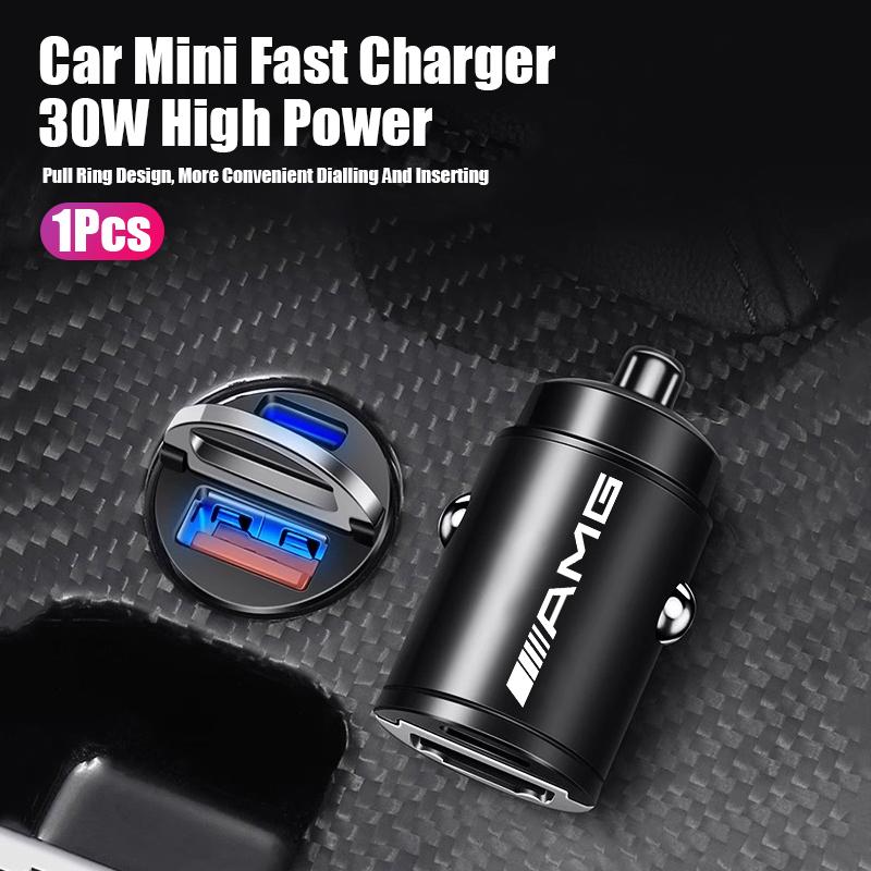 JBCR1 100W QC3.0 PD Mini Car Charger Fast Charging Car USB Type C Charger Accessories Car Decal For Mercedes Benz AMG W214 W205 W204
