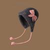 Cute Girl Plush Knitted Hat Thick Ear Protection Hat Winter Warm Hat Cap Soft