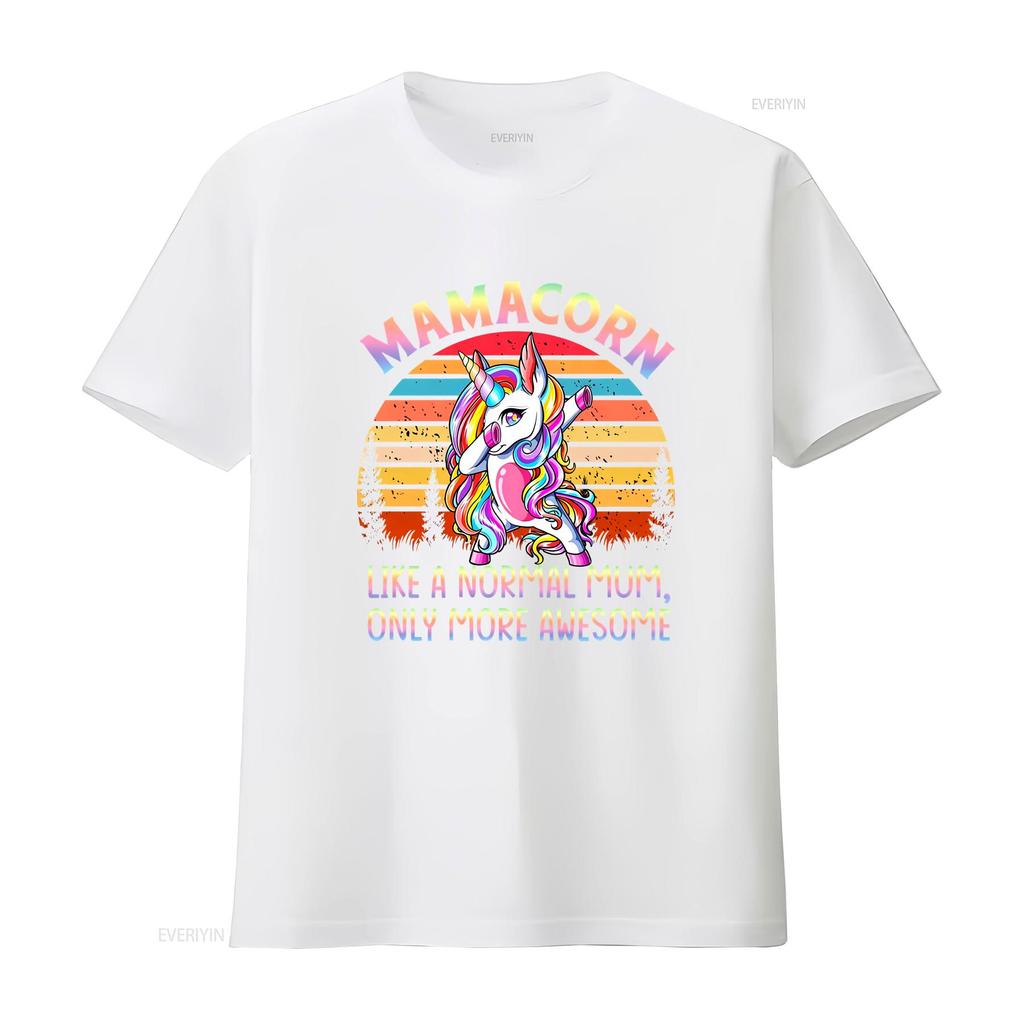 Mamacorn T Shirt Mothers Day Birthday Gifts for Mum Xmas Present Gift Ideas Tee Vintage Washed Soft Unisex Stylish Comfortable