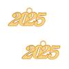 50 Pcs DIY 2025 Pendant for Hat Bracelet Necklace Jewelry Accessory Charm New Year Gift Craft Kit Number Pendant Mini Jewelry Making Signet Charms