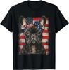 French Bulldog Patriotic 4th Of July USA American Flag Gift Unisex T-Shirt