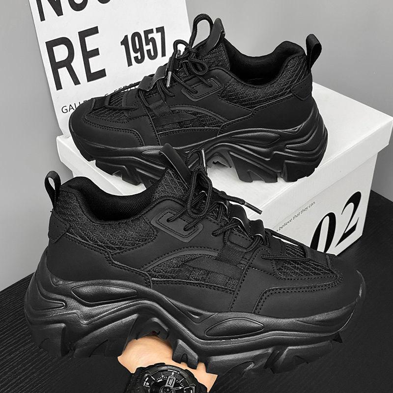 Spring Men's Shoes New Breathable Mesh Shoes Men's Trend Versatile Little White Shoes Platform Sports Shoes Casual Dad Shoes