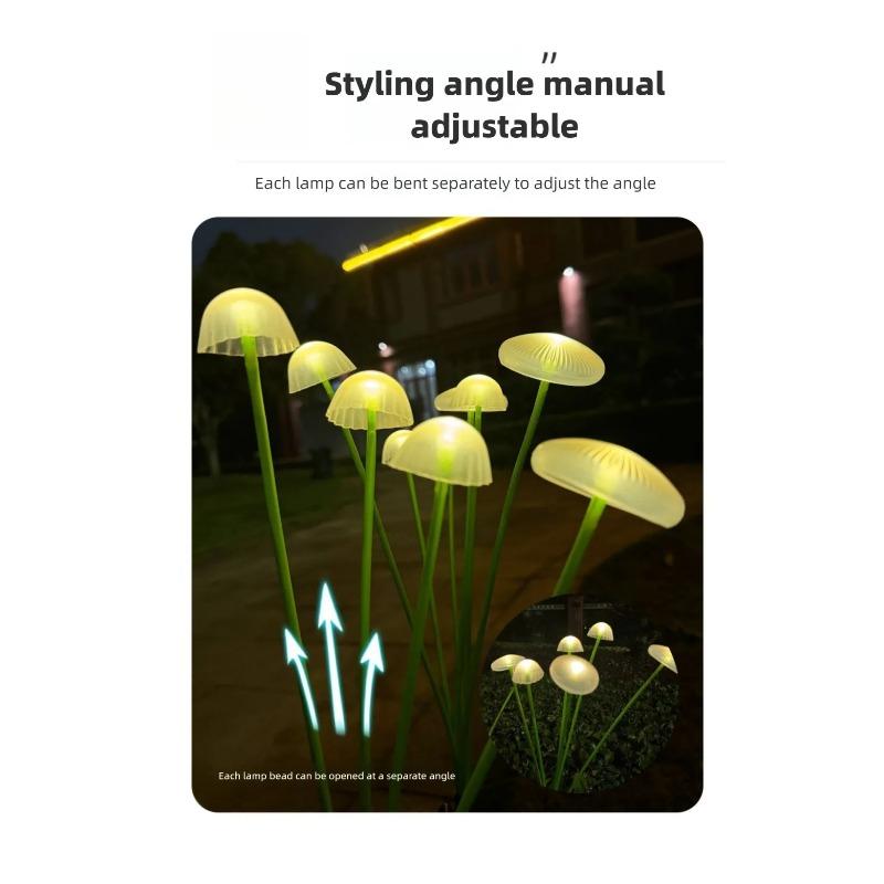 Solarbetriebene Quallen-Pilz-LED-Lichter IP65 Wasserdicht für Außen Gartenweg Weihnachtsfeiertagsdekoration Beleuchtung