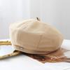 Metal small standard versatile fine grid beret women's early autumn breathable face small retro literary painter hat