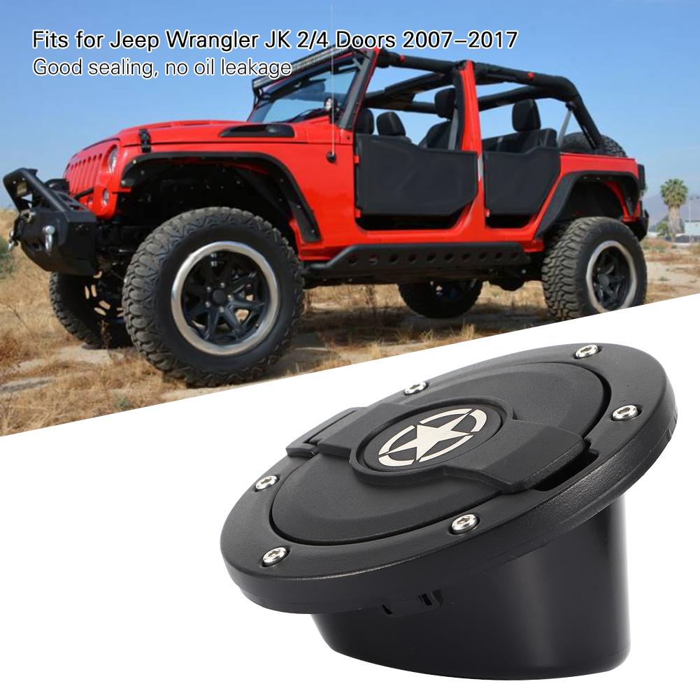 Oil Tank Cap Fuel Filled Fitting Cover Star Style Fits for Jeep Wrangler JK 24 Doors 20072017