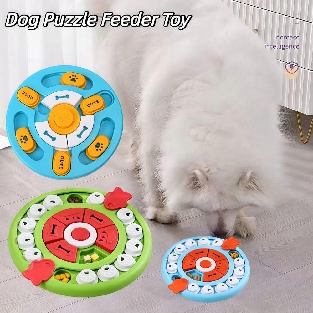 Interactive Dog Puzzle Feeder Toy Slow Feeding Choking Prevention Dog Treat Puzzle Plastic Food Grade