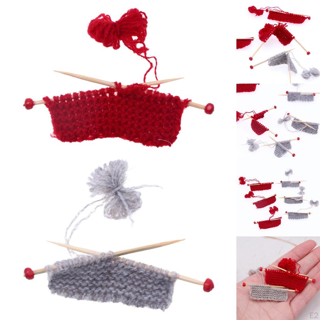 1/12 Dollhouse Mini Hand Knitting Sweater Model with Iron Board Wooden Role Play Realistic