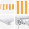 Manual Awning Frame with LEDs Yellow and White 4 X 2 M