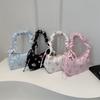 1Pcs Cute Flower Bow Print Canvas Shoulder Bags New Korean Girl Handbags Outdoor Travel Women Keys Phone Messenger Bag