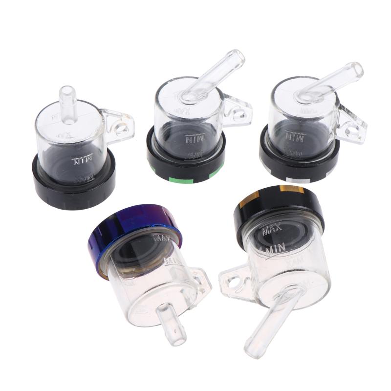 Motorrad Bremsflüssigkeitsbehälter Bremsflüssigkeitsbehälter Transparent Motorrad Bremsölbehälter Oberer Pumpenölbecher Mit CNC-Deckel