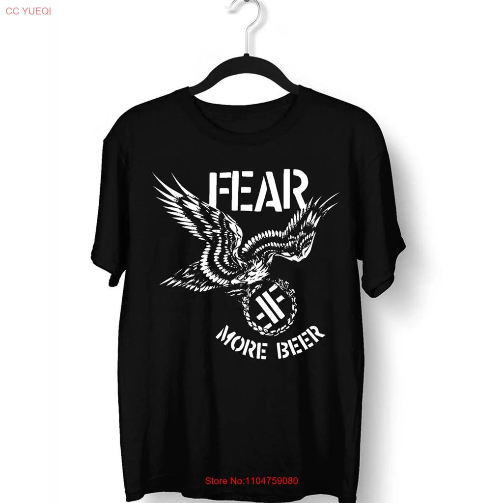Fear Band More Beer T Shirt Classic Black S 5XL 1G0396 Vintage Washed Breathable Versatile Unisex Streetwear Stylish Graphic