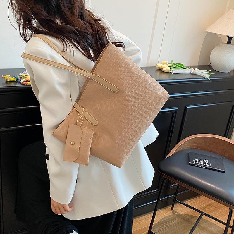 Large capacity bag women's bag new simple casual commuter tote bag fashion shoulder bag handbag