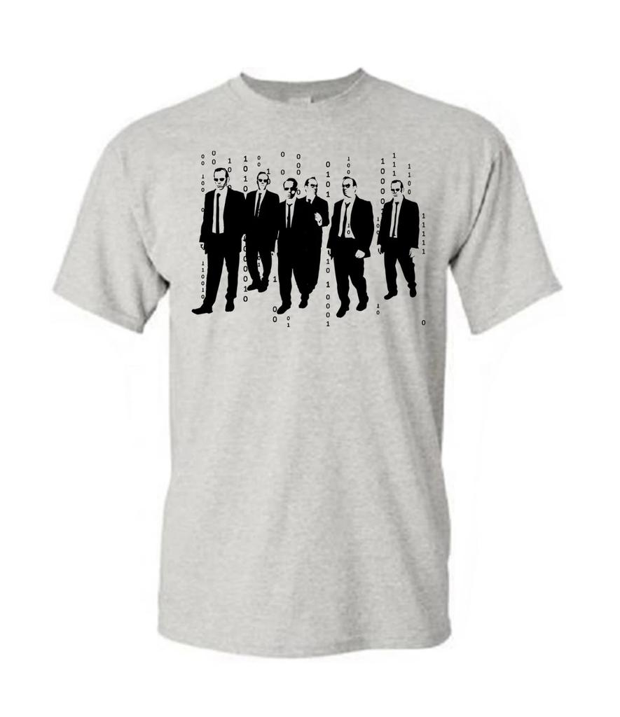 Reservoir Dogs 100% Cotton T-shirt Mens Tees Top Agent Smith Matrix Crossover Vintage Tarantino Classic