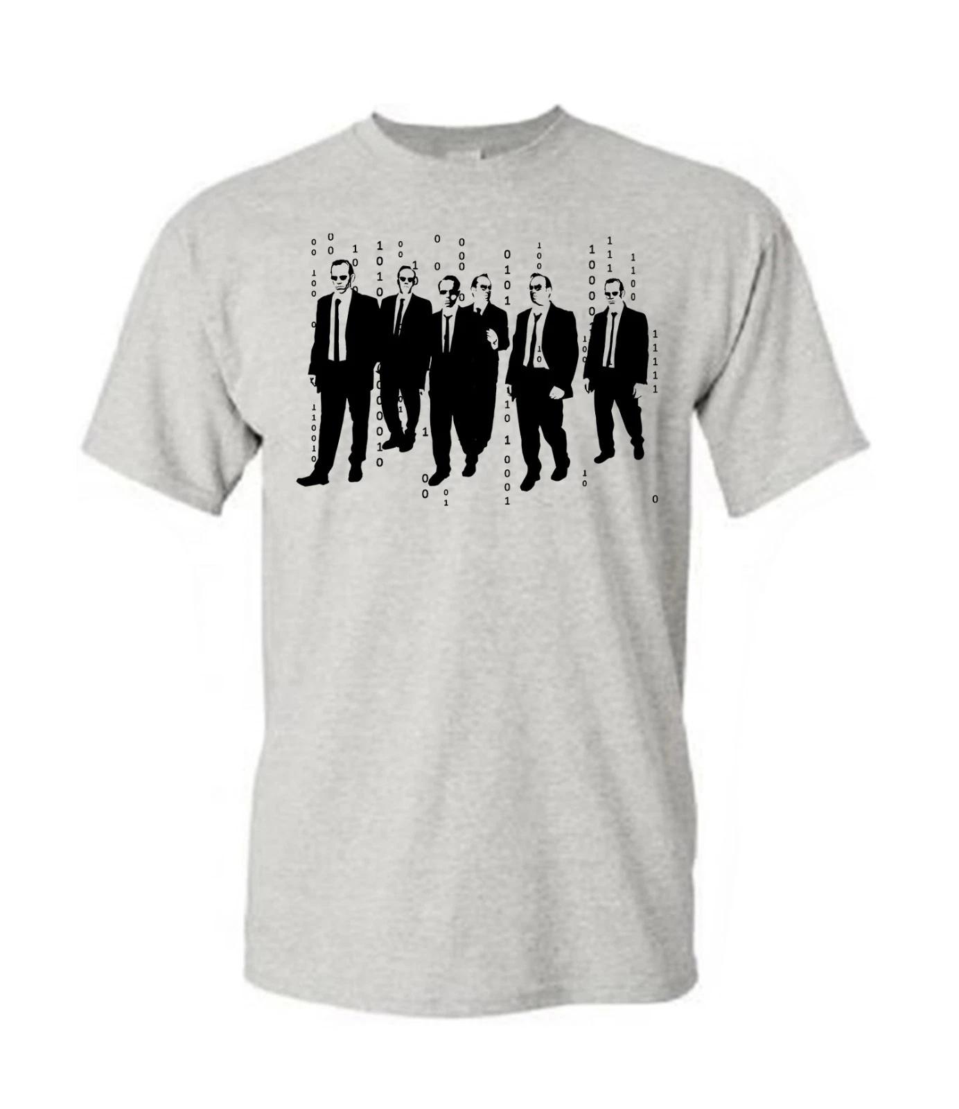 Reservoir Dogs 100% Cotton T-shirt Mens Tees Top Agent Smith Matrix Crossover Vintage Tarantino Classic 4XL