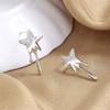 Pinkdudu Fashion 2 Color Lava Star Stud Earrings Romantic Simple Luxury Zircon Geometric Earring for Women Jewelry PD1384