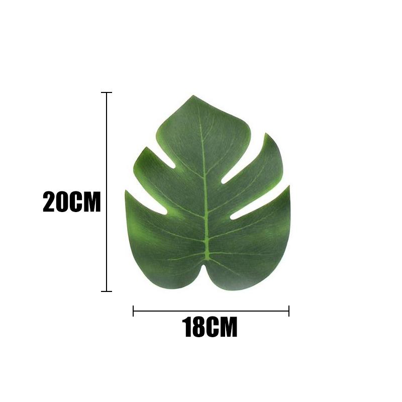 

12 шт. искусственных листьев тропической пальмы для гавайской вечеринки, летней тематической вечеринки, украшения для свадьбы, дня рождения, домашнего стола, декора, листьев