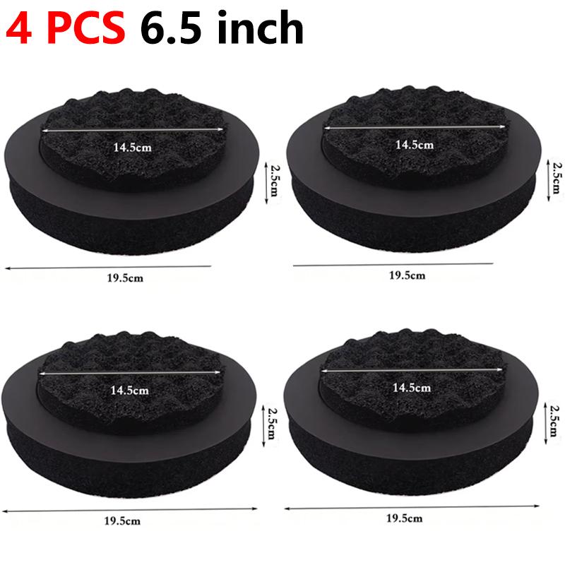 4 PCS NEW 4/5/6.5 Inch Car Speaker Ring Bass Door Trim Sound Insulation Cotton Audio Speaker Sound Self Adhesive Insulation RingGood product