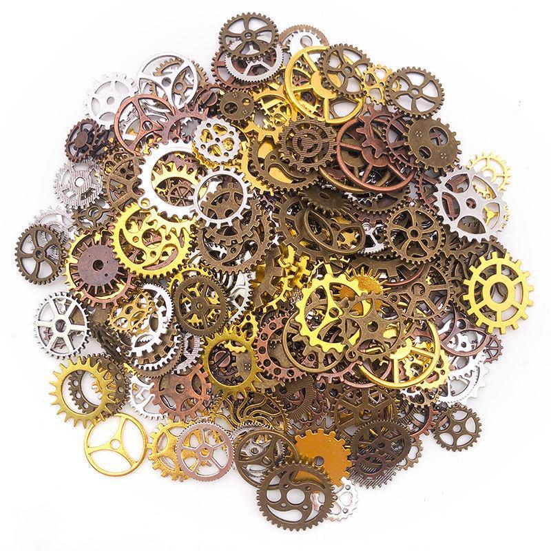 Anhänger aus Retro-Metall-Punk-Zahnradlegierung – 50 g, DIY-Halskettenzubehör
