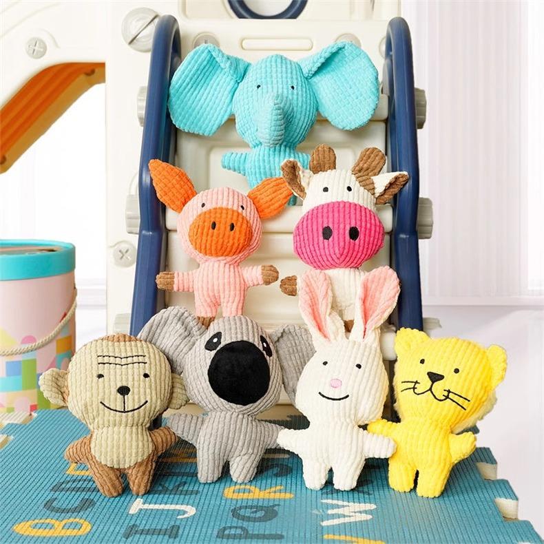 Plush Sound Toy for Teething, Durable and Chewable, Cute Animal-shaped, Popular Pet Dog Crinkle Paper Sound Toy