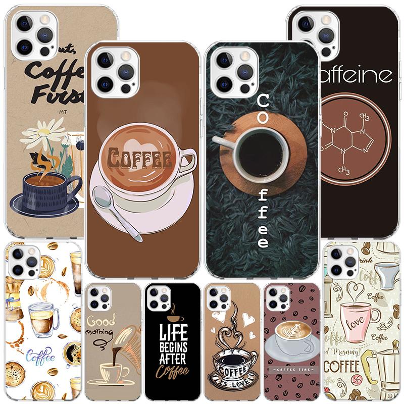 Coffee Wine Cup Phone Case For iPhone 17 Air 16 Pro Max 16E 15 + 14 Plus 11 12 13 Mini 7 8 SE Gift Print Cover Fundas 17 Air 16