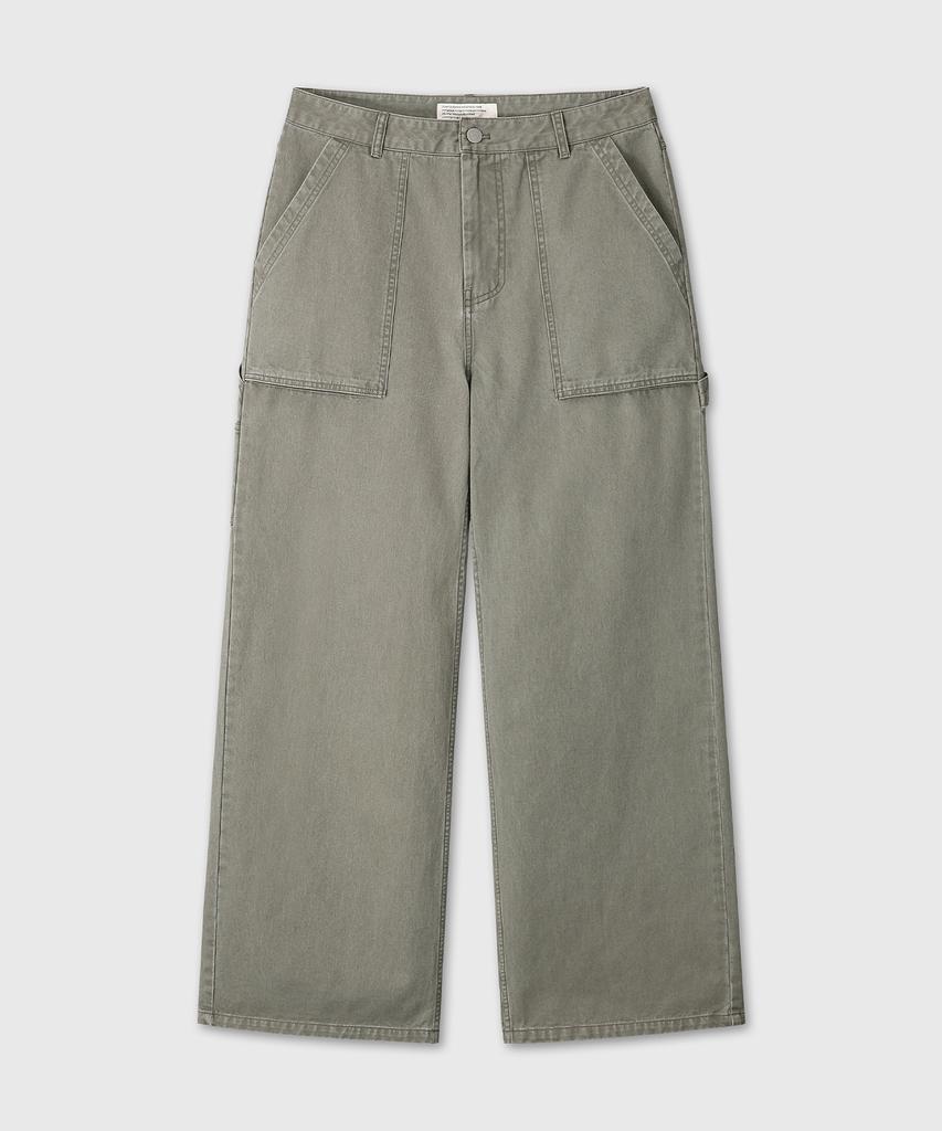 Daibeuin Washed Fatigue Carpenter Pants (Khaki)