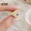 Electroplated Ring Finger Ring, Butterfly Heart Rabbit Pattern Band, Imitation Design Technology for Lover Daily Wear Accessories Special-shaped