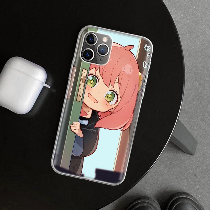 S-Spy Family Anya Phone Case Cover for iPhone 11 12 13 Mini 14 15 Plus 16 Pro Max 17 Air 7 8 + SE Art Customized Fundas 11 12 13