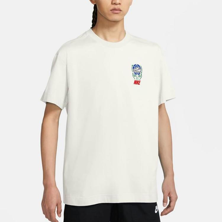 Nike Logo Print Breathable Short Sleeve T-Shirt Men Tops White DA1490-101