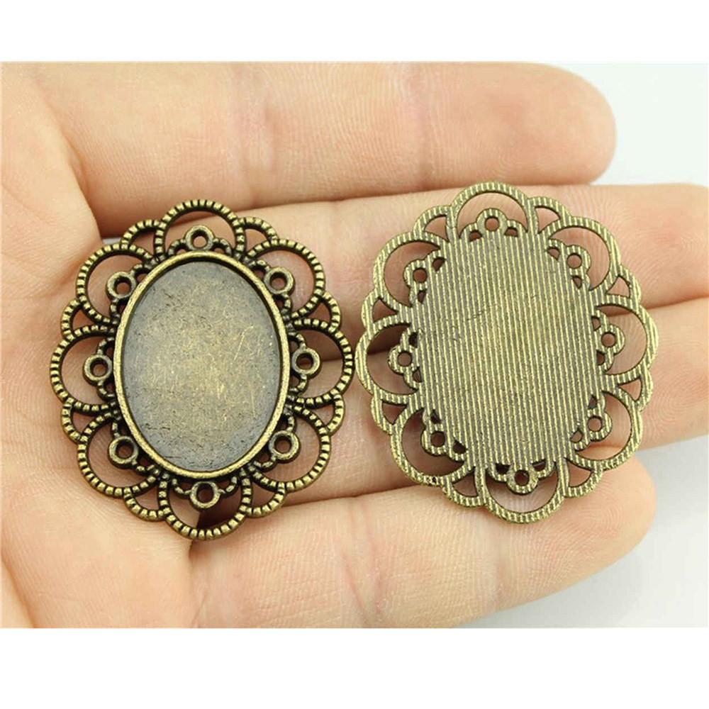 Owalna szklana baza kaboszonowa, oprawa, ramka pasująca 18x25mm 13x18mm, akcesoria, części, męska biżuteria, masywna, oryginalna dla Ciebie