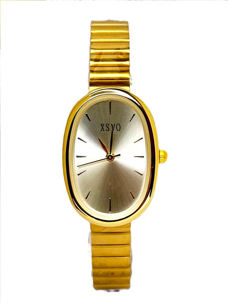 New gold vintage niche high-end fashion popular watch small gold watch women's quartz steel strip watch