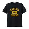 Astoria Queens NYC Fitnessstudio Stil Used Look Bernstein Print T-Shirt vintage Gewaschen Mode Bequem Atmungsaktiv Unisex Weich Stilvoll