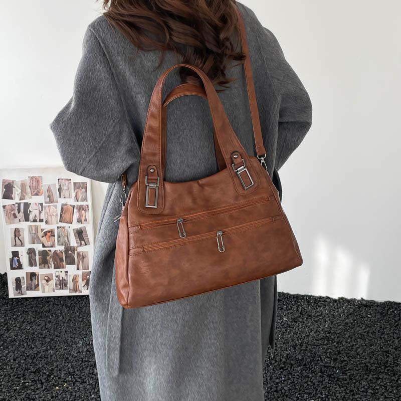 Torba Vintage o Dużej Pojemności Damska Torba na Ramię Dojazdy Torba Listonoszka