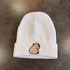 Fashion Knitted Hat With Capybara Embroidery Design Suitable For Daily Use