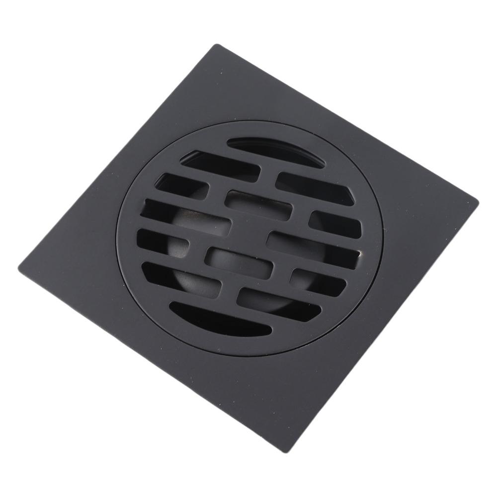 Odor Proof Shower Drain Black Sewer Drain Easy Installation Ground Drainer Outdoor
