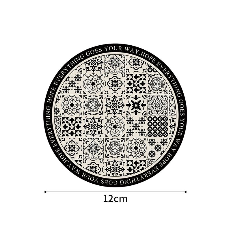 4pcs Round Coasters Anti Slip Placemats Modern Table Mat Dining Table Mat Round Drink Cup Coasters Mug Cup Pad Tableware Pads