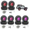 Remote Control Model Rubber Car Supplies Beadlock Wheel Mud Terrain Tires Set Wheel Tires Detachable Fine Car Parts