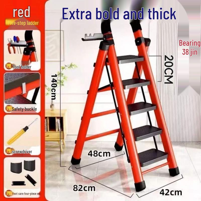 Durable Multifunctional A-Frame Folding Ladder for Indoor and Outdoor Use