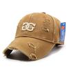 Distressed Baseball Cap Women Unisex Trendy Embroidered Letter Sun Visor Dad Hat