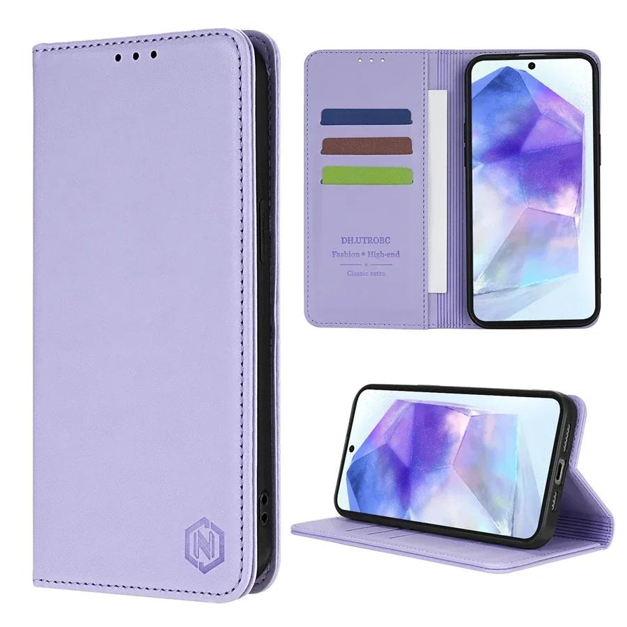 

Wallet Skin friendly Strong Magnetic Card Slot Flip Leather Case For Samsung Galaxy A05s A06 A13 A14 A15 A16 A34 A35 A53 A54 A55 Galaxy M15
