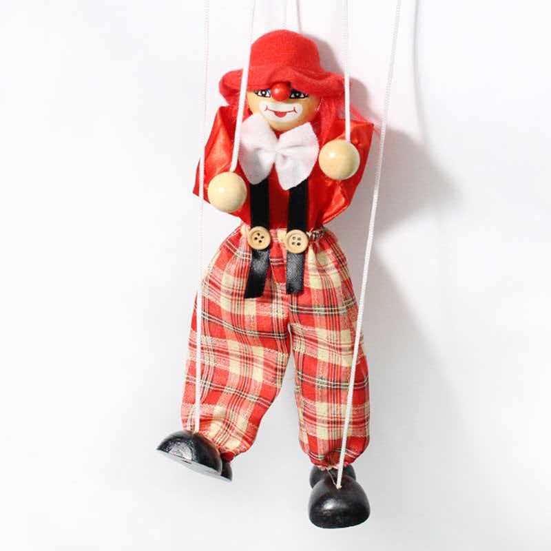 Marionettenfiguren Clown Zugfadenpuppe Geburtstags-Weihnachtsgeschenke Theaterpuppen Theaterpuppen Spielzeug für Kinder Jungen Mädchen Erwachsene